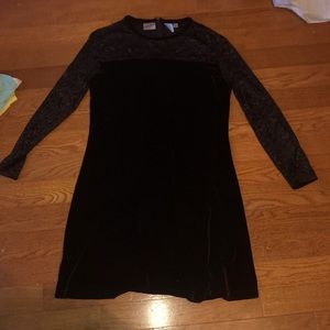 Black velvet dress